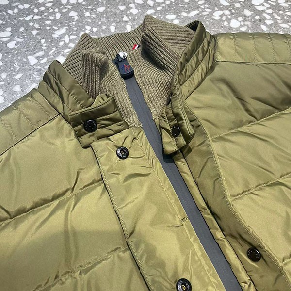 モンクレール 激安 中綿入りウールカーディガン ロゴ 長袖 ダウン moj28589
